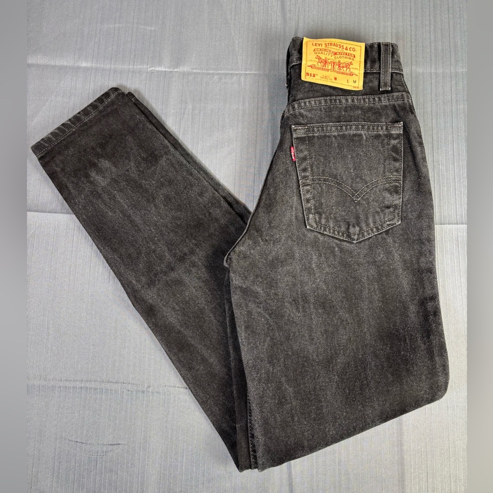 Vintage Levi’s 512 Slim Fit Tapered Leg Jeans – Made in USA Black Wash